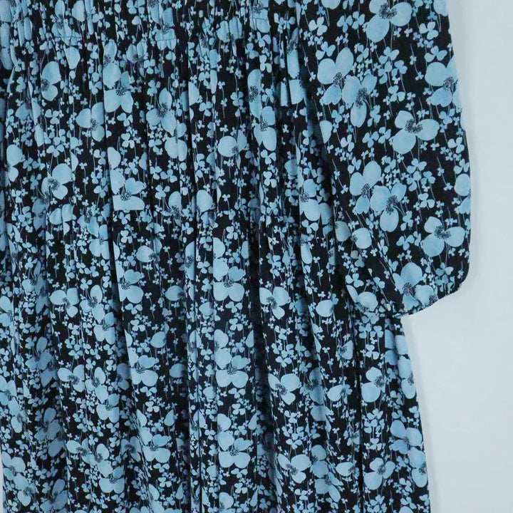 [BUNJANG] OFF LIMITS Blue Floral Long Dress / OFF LIMITS 블루 플로랄 롱원피스 F 프리 쉬폰원피스 하객룩