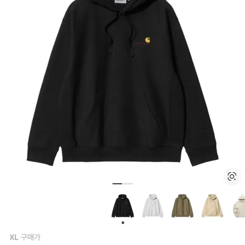 [BUNJANG] Carhartt WIP American Script Sweatshirt (Black, XL) / 칼하트 WIP 후드 아메리칸 스크립트 스웨트셔츠 (블랙, XL)