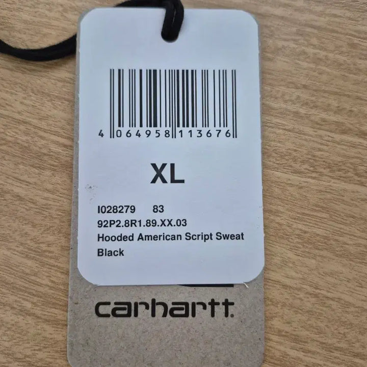 [BUNJANG] Carhartt WIP American Script Sweatshirt (Black, XL) / 칼하트 WIP 후드 아메리칸 스크립트 스웨트셔츠 (블랙, XL)