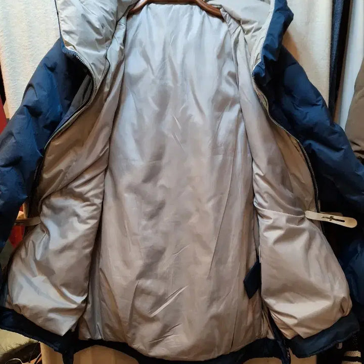 [BUNJANG] Navy Blue Hooded Short Padded Jumper / 네이비 블루 숏패딩 후드 점퍼