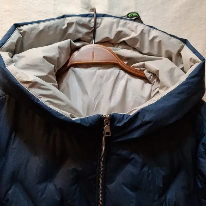 [BUNJANG] Navy Blue Hooded Short Padded Jumper / 네이비 블루 숏패딩 후드 점퍼