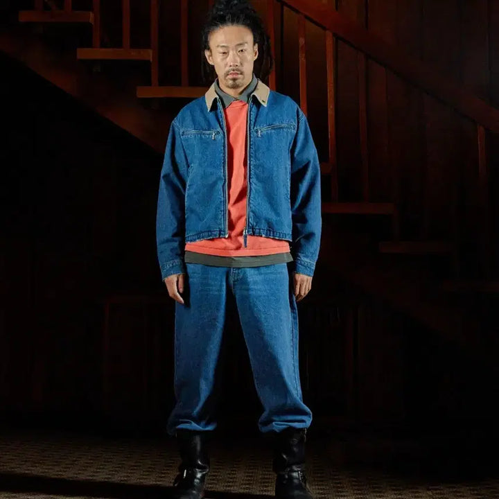 [BUNJANG] Namer Clothing Denim Work Blouson Jacket L / 네이머클로딩 데님 워크 자켓 블루종 L