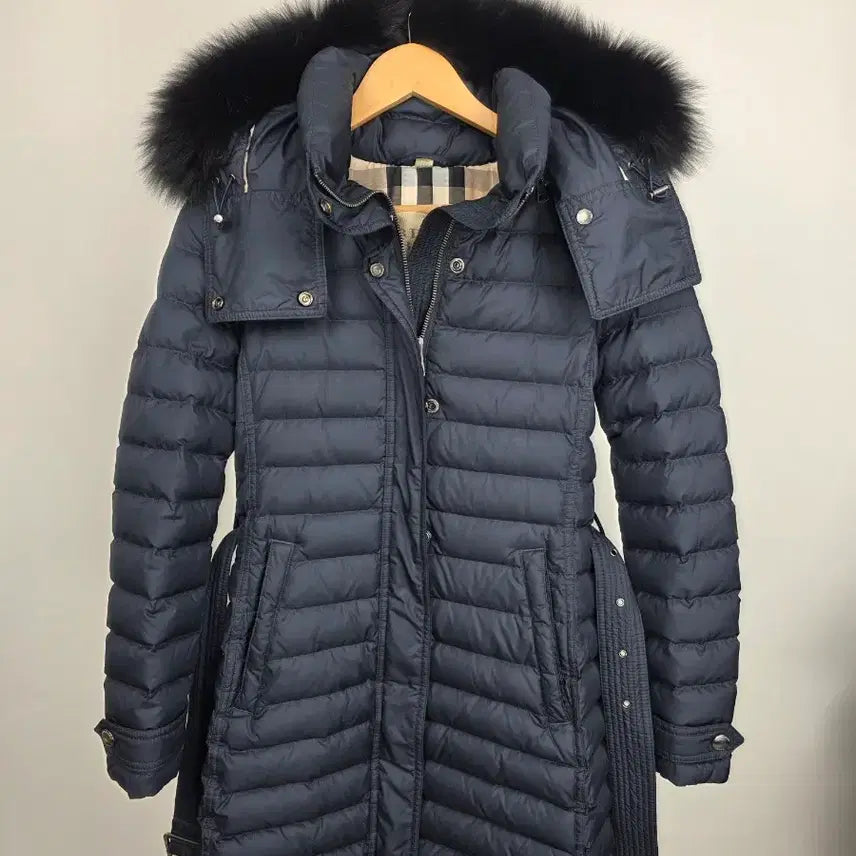 [BUNJANG] Burberry Brit Women's Fox Fur Trimmed Padded Jacket / 정품] 버버리 브릿 여성 폭스퍼 패딩 XS/ 상태 아주 좋음
