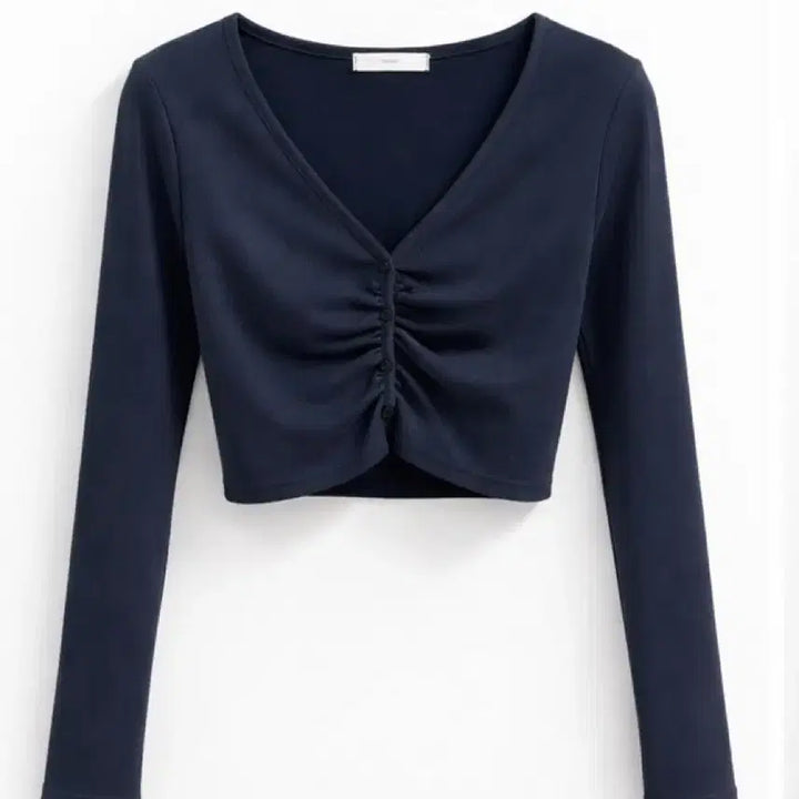 [SOLD OUT] 에이블리 다크네이비 브이넥 셔링 가디건