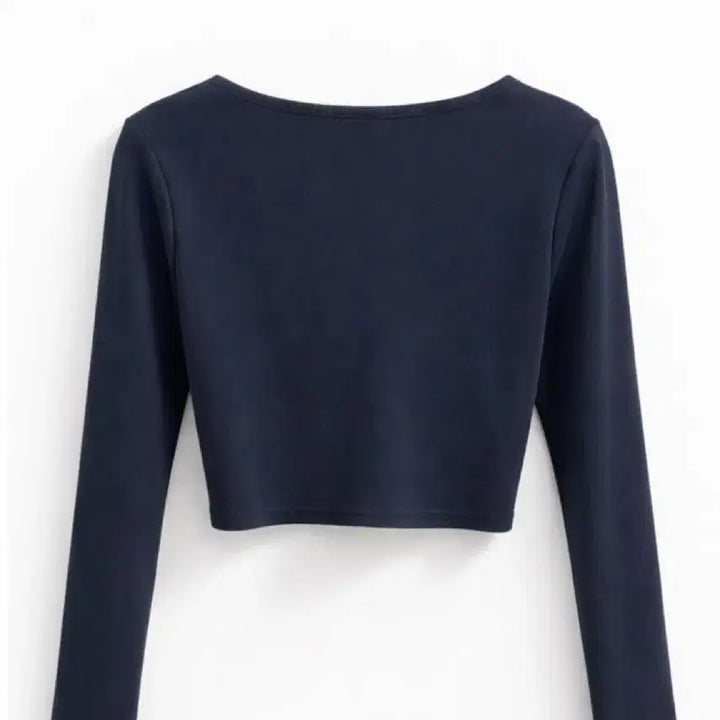 [SOLD OUT] 에이블리 다크네이비 브이넥 셔링 가디건