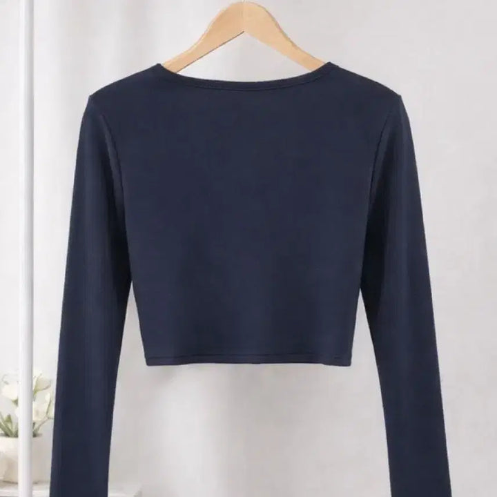 [SOLD OUT] 에이블리 다크네이비 브이넥 셔링 가디건