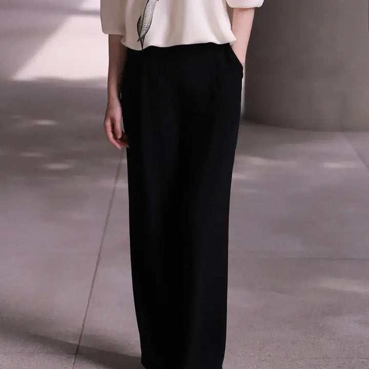 [BUNJANG] NICEHONG Kedin Milled Slacks (Black, M) / 나이스홍 케딘 밀파 슬랙스 (블랙 기본기장 M)