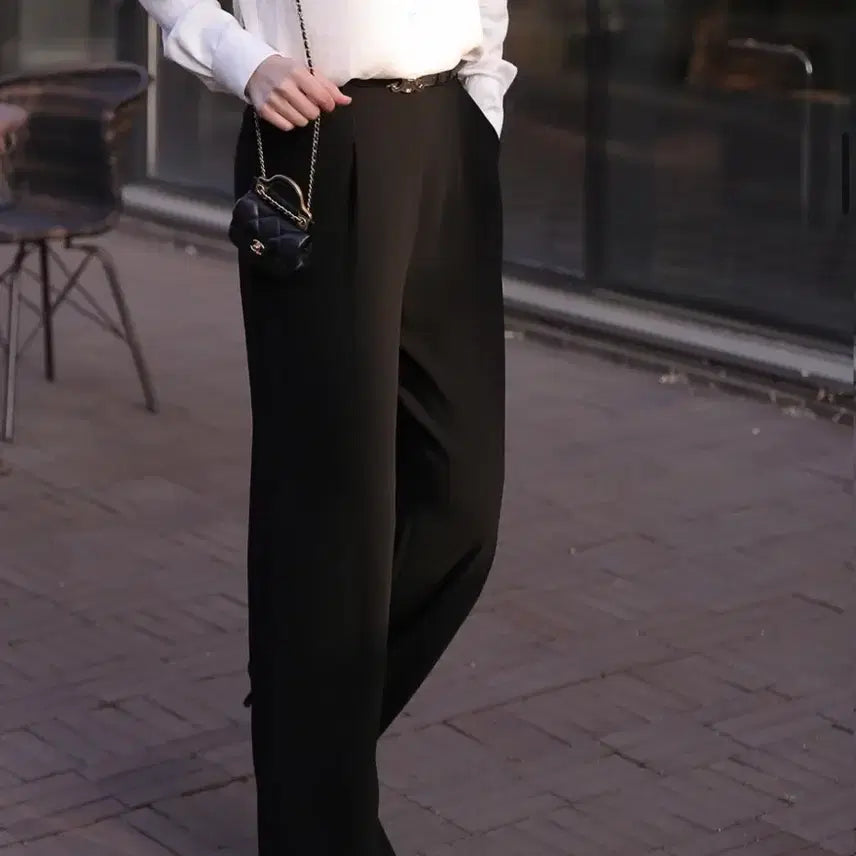 [BUNJANG] NICEHONG Kedin Milled Slacks (Black, M) / 나이스홍 케딘 밀파 슬랙스 (블랙 기본기장 M)