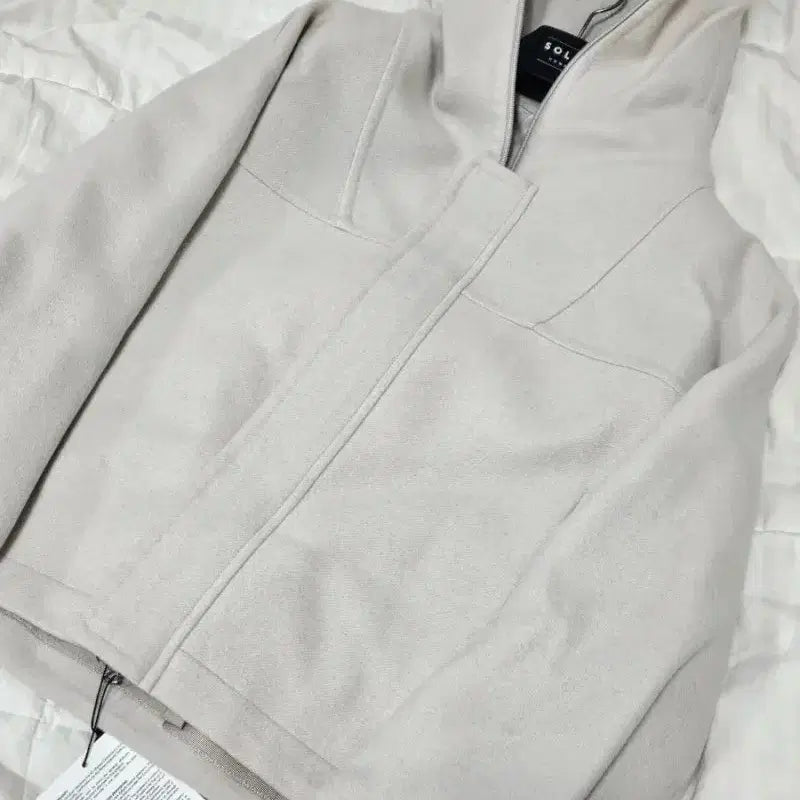 [BUNJANG] Solid Homme Cashmere Handmade Hooded Blouson Jacket / (48)새상품 솔리드옴므 캐시미어 핸드메이드 후드 크롭 블루종 자켓