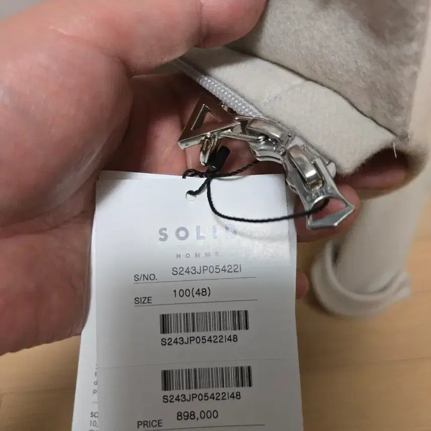 [BUNJANG] Solid Homme Cashmere Handmade Hooded Blouson Jacket / (48)새상품 솔리드옴므 캐시미어 핸드메이드 후드 크롭 블루종 자켓