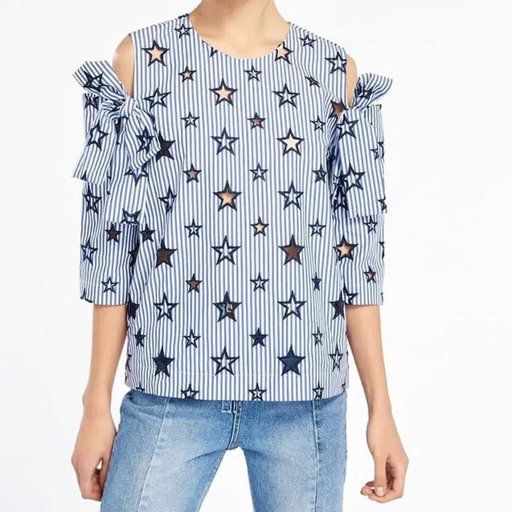 [BUNJANG] Sandro Punching Ribbon Blouse / 새상품 SANDRO 산드로 펀칭 리본 블라우스 3