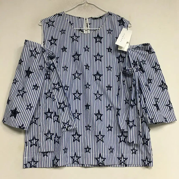 [BUNJANG] Sandro Punching Ribbon Blouse / 새상품 SANDRO 산드로 펀칭 리본 블라우스 3
