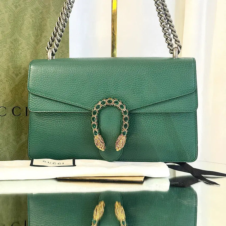 [BUNJANG] Dior Dionysus Green Leather Small Shoulder Bag / 구찌 디오니서스 그린 레더 스몰 숄더백