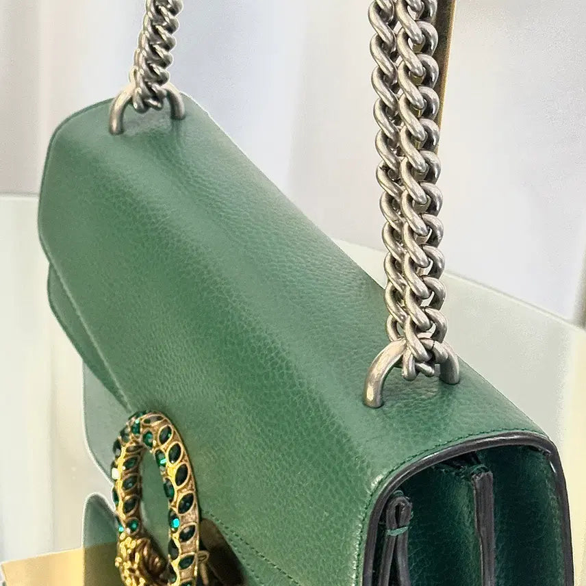 [BUNJANG] Dior Dionysus Green Leather Small Shoulder Bag / 구찌 디오니서스 그린 레더 스몰 숄더백