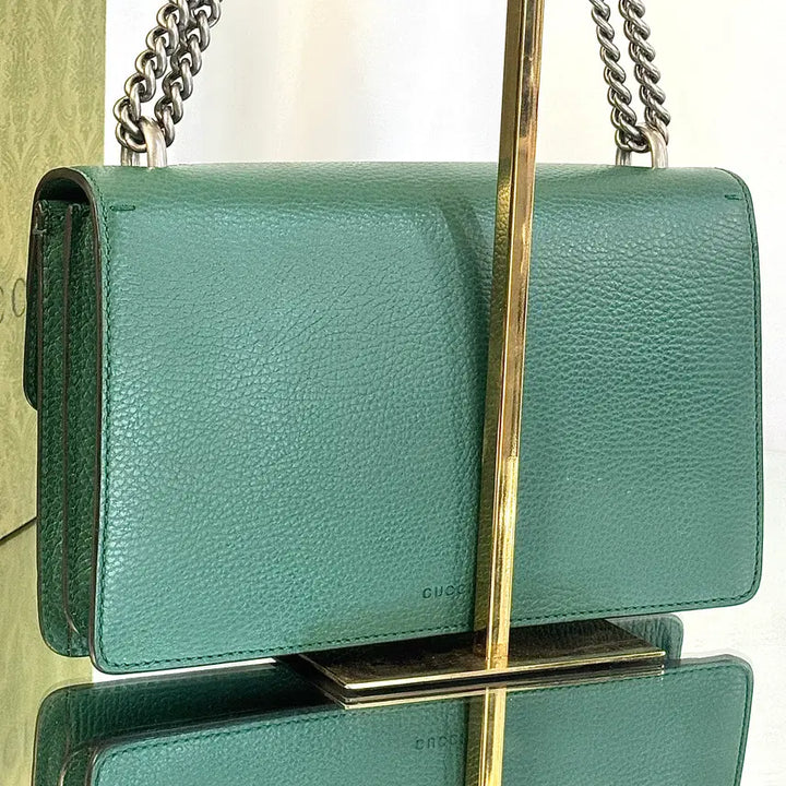 [BUNJANG] Dior Dionysus Green Leather Small Shoulder Bag / 구찌 디오니서스 그린 레더 스몰 숄더백