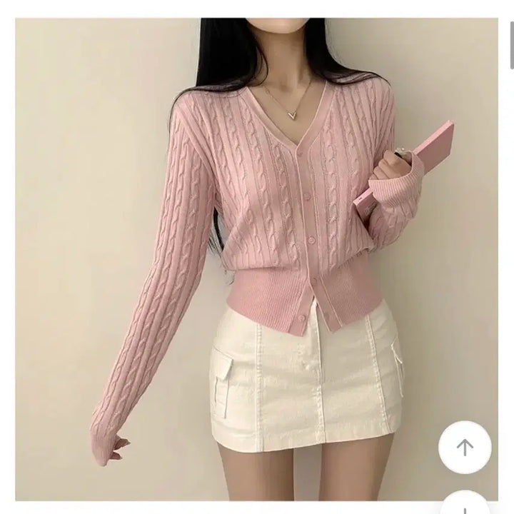 [BUNJANG] Pink Cardigan / (새상품) 핑크 가디건
