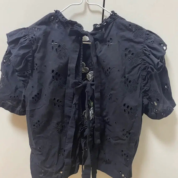 [SOLD OUT] 자라 zara 자수 레이스 블라우스 블랙