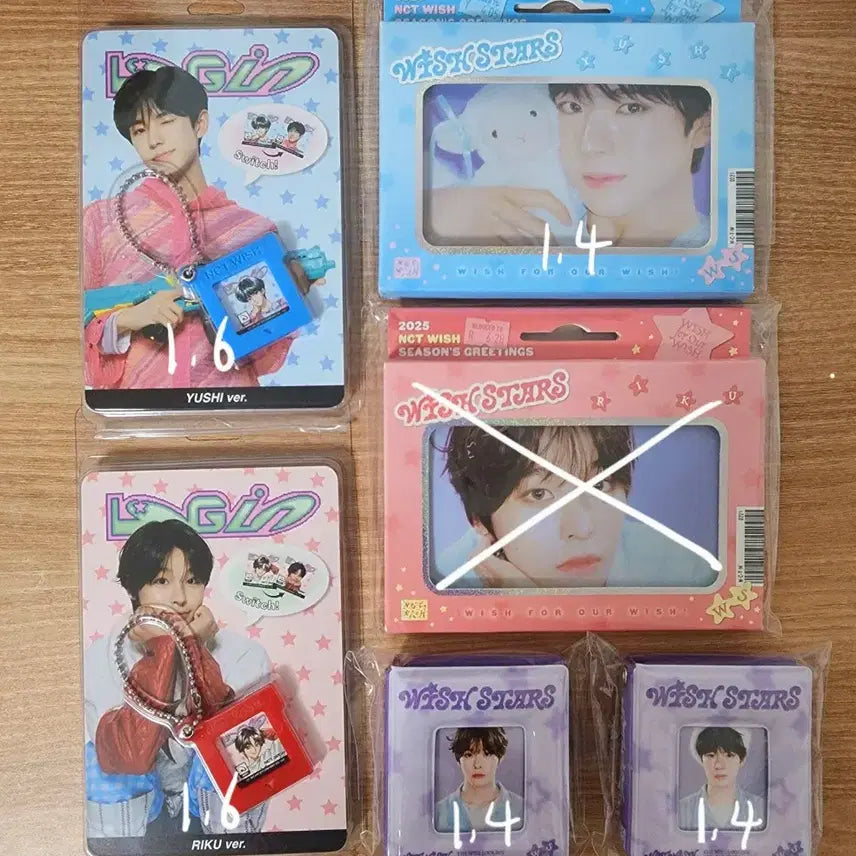 [SOLD OUT] 엔시티위시 유우시 리쿠 시그 콜북 포토팩 포토세트 게임팩 키링 세트