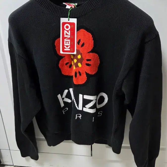 [BUNJANG] Kenzo Flower Knit Black M Size / 겐죠 플라워 니트 블랙 M 사이즈 새제품