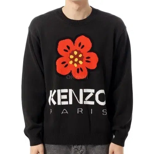 [BUNJANG] Kenzo Flower Knit Black M Size / 겐죠 플라워 니트 블랙 M 사이즈 새제품