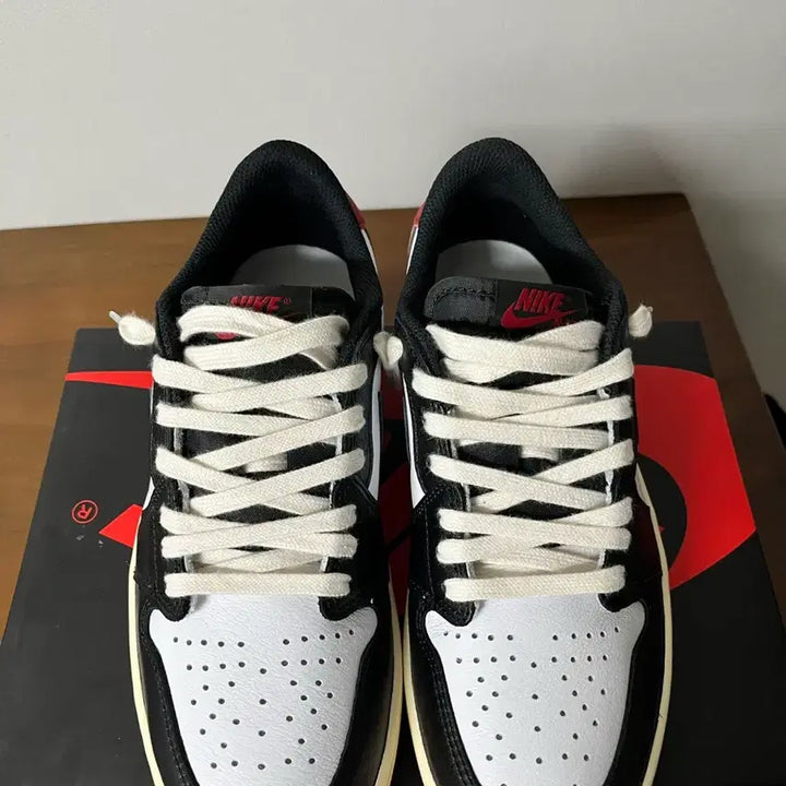 [BUNJANG] Nike Air Jordan 1 Low OG Black Toe Custom Sneakers / [250] 나이키 조던1 로우 OG블랙토 커스텀
