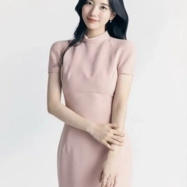 [BUNJANG] ABOAVO Stand Collar Slim Line Dress / 아보아보 스탠드 칼라 슬림 라인 원피스