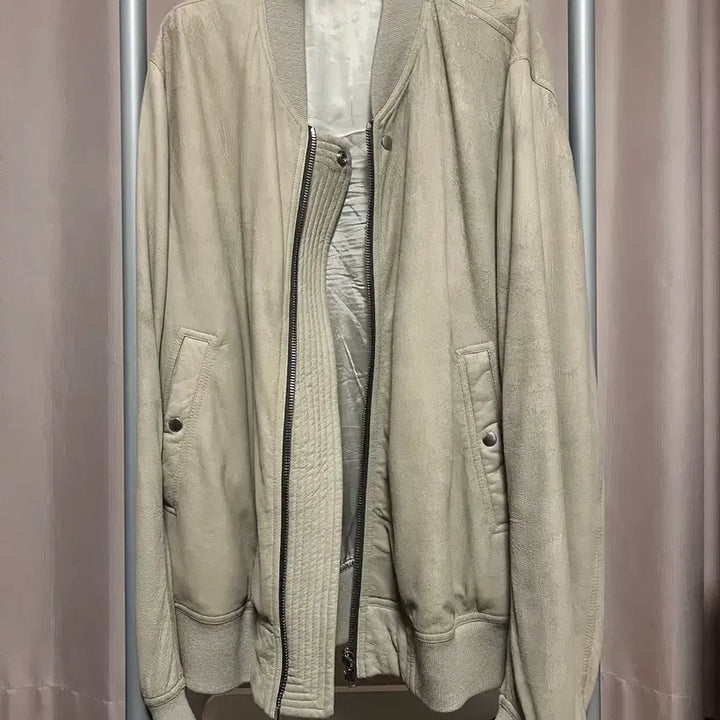 [BUNJANG] Rick Owens EDFU Lamb Leather Bomber Jacket Ivory / Rick Owens 23ss EDFU 램레더 봄버 자켓 아이보리