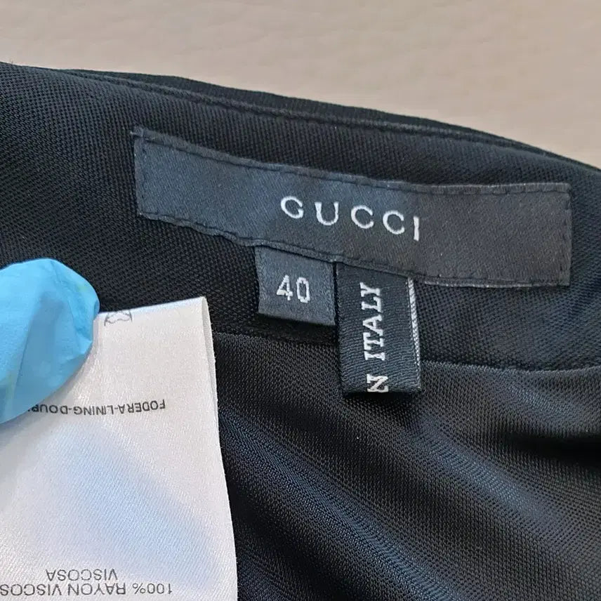 [BUNJANG] Gucci Black Midi Skirt / GUCCI 구찌 정품 블랙 스릿 미디 스커트