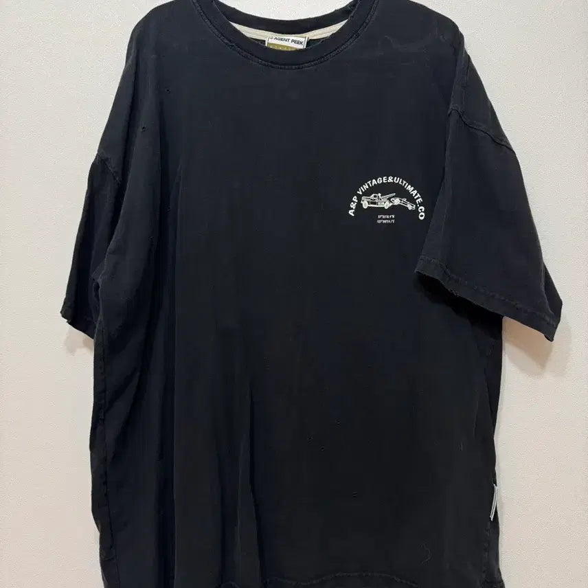 [BUNJANG] Agent.P Black T-shirt / 에이전트피크 빈티지 반팔티 블랙