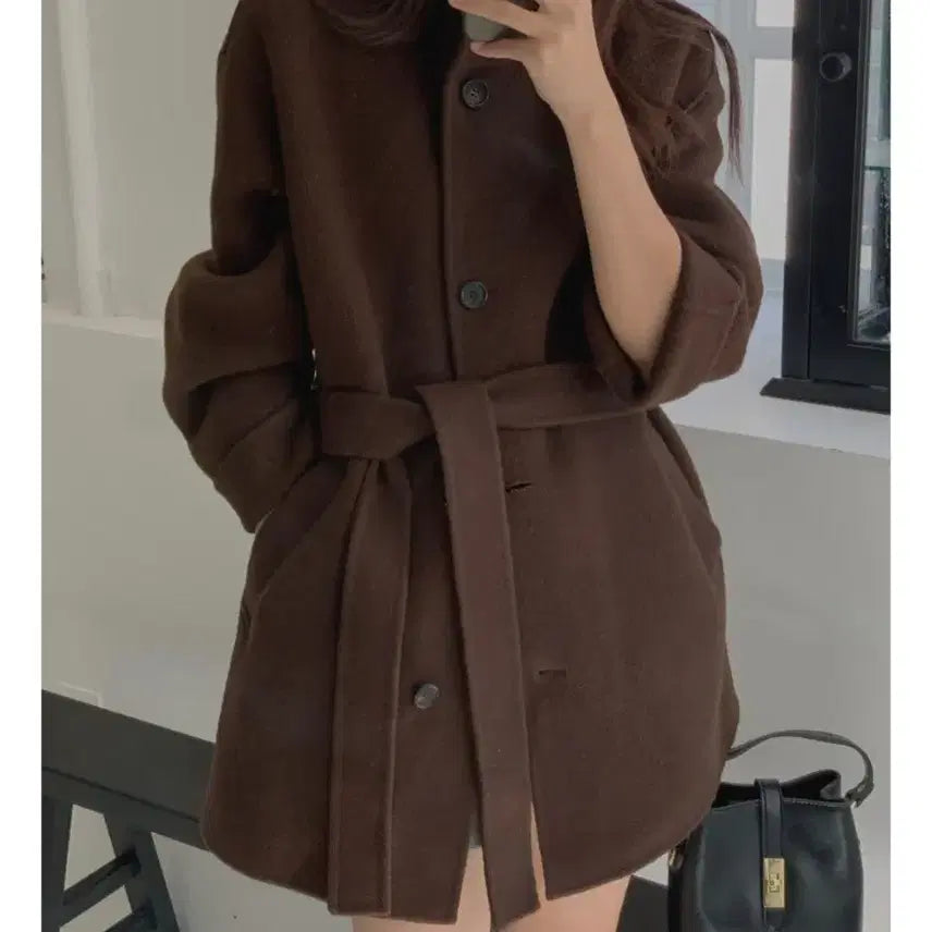 [BUNJANG] Hermon Wool 100% Half Coat / 헤르몬 울100 하프코트