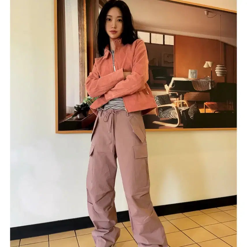 [BUNJANG] Bron Kim Pink Corduroy Jacket / 브롱킴 핑크 코듀로이 자켓