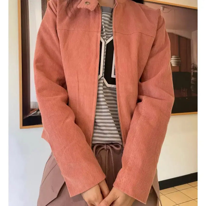 [BUNJANG] Bron Kim Pink Corduroy Jacket / 브롱킴 핑크 코듀로이 자켓