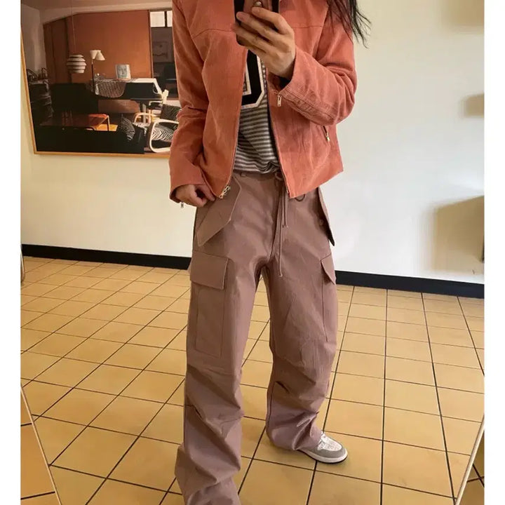 [BUNJANG] Pink Corduroy Jacket / 핑크 코듀로이 자켓