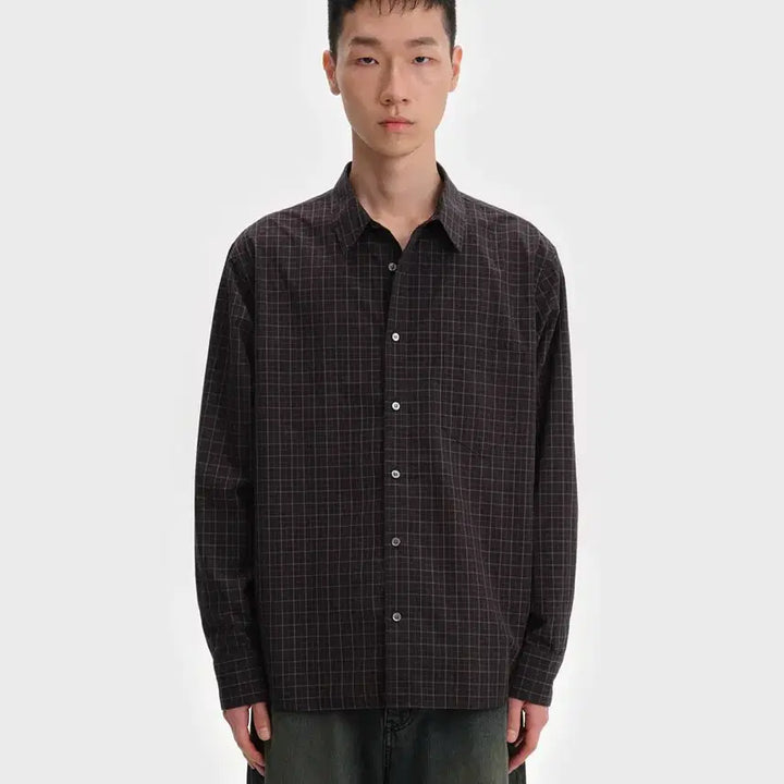 [BUNJANG] Black Window Checkered Shirt / 벨리에 블랙 윈도우 체크셔츠 판매