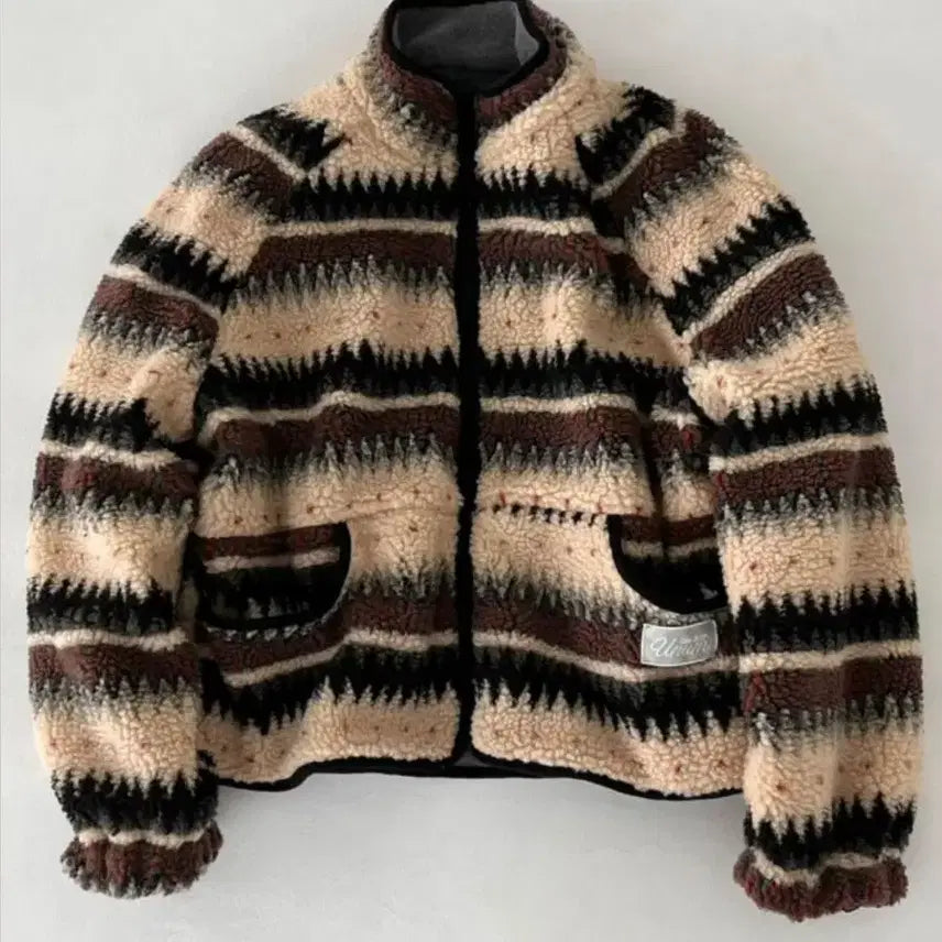 [BUNJANG] Nordic Pattern Zip-Up Jacket / 노르딕집업