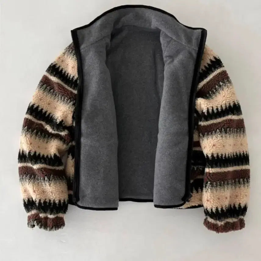[BUNJANG] Nordic Pattern Zip-Up Jacket / 노르딕집업