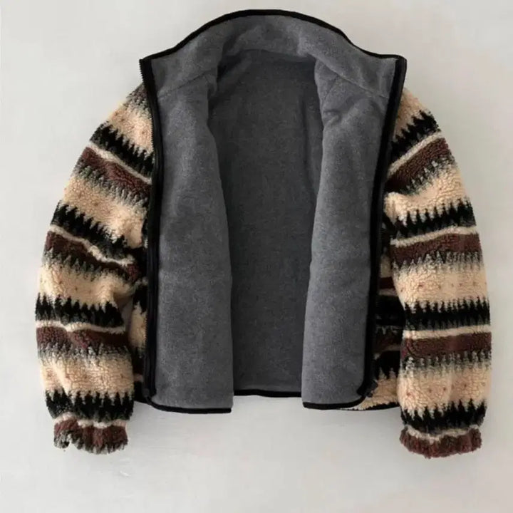 [BUNJANG] Nordic Pattern Zip-Up Jacket / 노르딕집업
