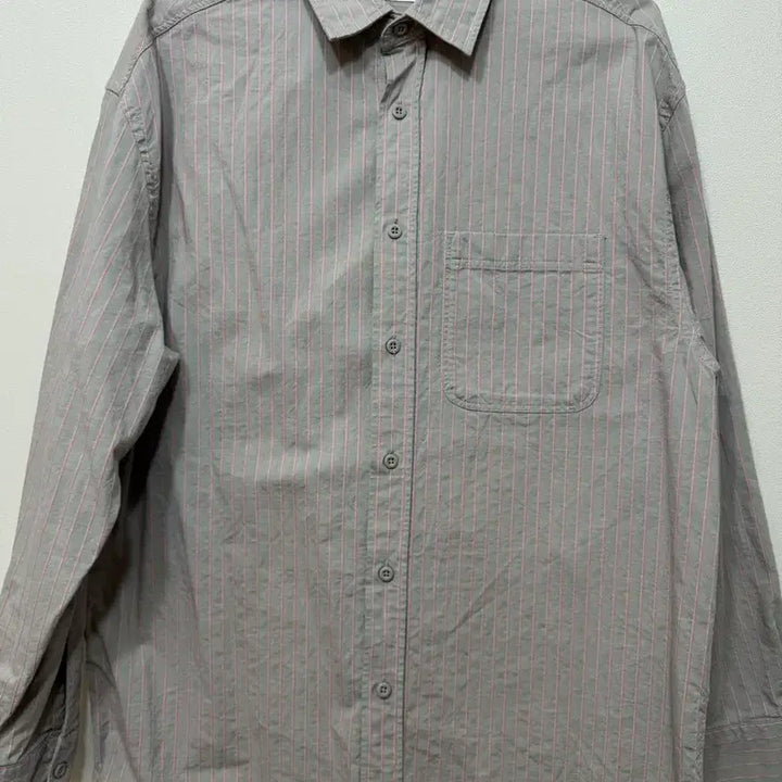[BUNJANG] ZARA Striped Shirt Gray S / 자라 스트라이프 셔츠 그레이 S