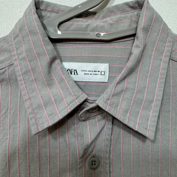 [BUNJANG] ZARA Striped Shirt Gray S / 자라 스트라이프 셔츠 그레이 S