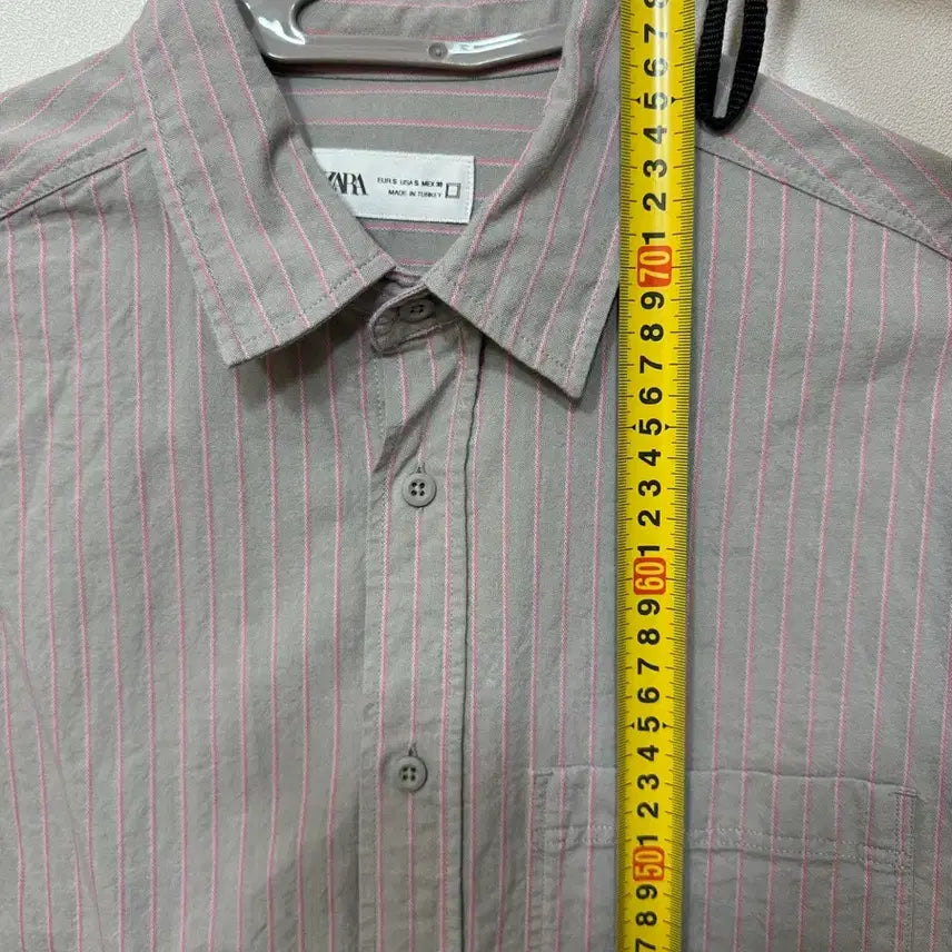 [BUNJANG] ZARA Striped Shirt Gray S / 자라 스트라이프 셔츠 그레이 S