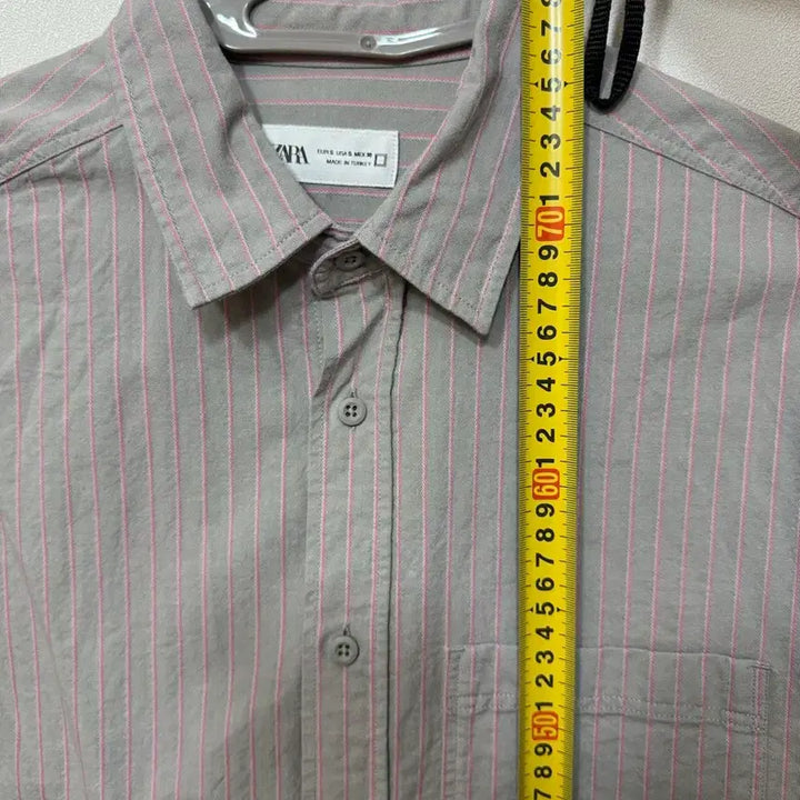 [BUNJANG] ZARA Striped Shirt Gray S / 자라 스트라이프 셔츠 그레이 S