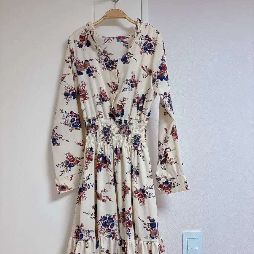 [BUNJANG] Flower Long Dress / 플라워 롱 원피스 꽃무늬 쉬폰