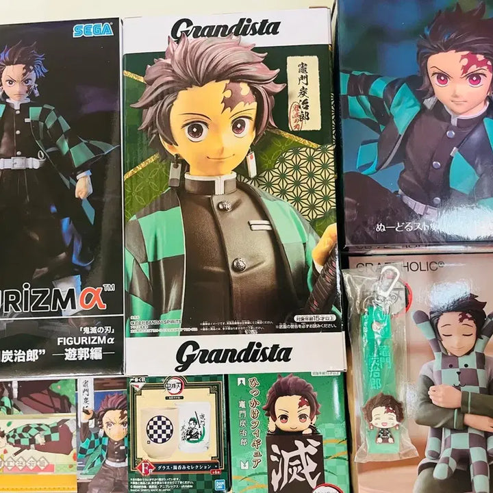 [BUNJANG] Demon Slayer Tanjiro Figure Bundle Set / 10종 일괄)정품 미개봉 탄지로 힛카게 그란디스타 누들스토퍼 월콜 귀칼