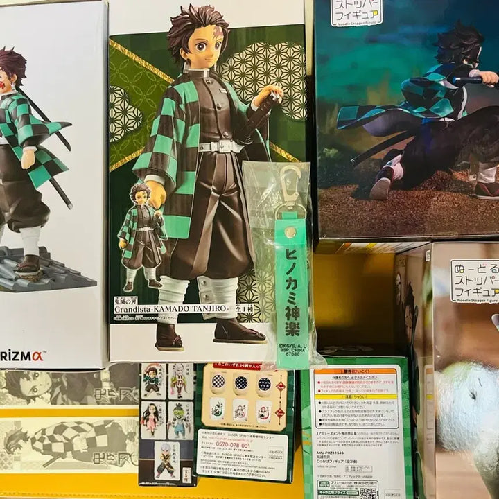 [BUNJANG] Demon Slayer Tanjiro Figure Bundle Set / 10종 일괄)정품 미개봉 탄지로 힛카게 그란디스타 누들스토퍼 월콜 귀칼