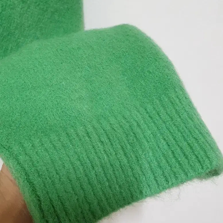 [BUNJANG] Green Crop Knit Sweater / 그린 크롭니트