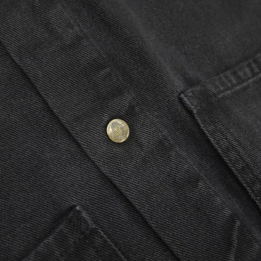 [BUNJANG] BEN DAVIS Black Coverall Chore Coat Work Jacket / BEN DAVIS 벤데이비스 흑청 블랙커버올 초어코트 워크자켓F ~105