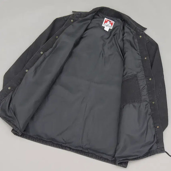 [BUNJANG] BEN DAVIS Black Coverall Chore Coat Work Jacket / BEN DAVIS 벤데이비스 흑청 블랙커버올 초어코트 워크자켓F ~105