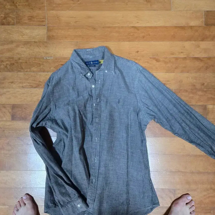 [BUNJANG] Polo Charcoal Shirt (Classic Fit) - Size L / 폴로 차콜셔츠 택있는 새상품 클래식핏 L