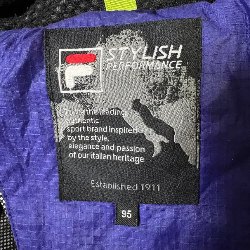 [BUNJANG] Fila Performance Blue Puffer Down Jacket / 휠라 퍼포먼스 블루 푸퍼 패딩 점퍼 95