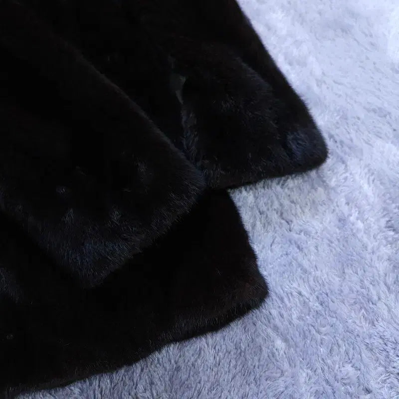 [BUNJANG] DAEDONG Black Napa Mink Coat / [91] DAEDONG 블랙 나파 밍크 코트